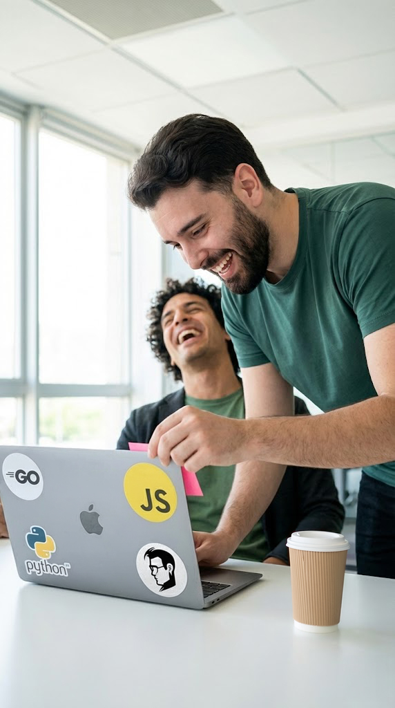 Teamarbeit bei Sakalio Solutions in Bremen während der Planung eines digitalen Projekts und Webdesign Prozesses